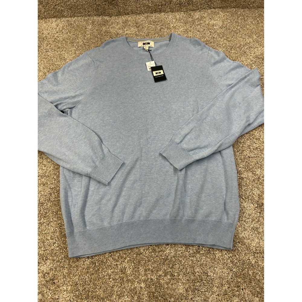 Joseph Abboud Pima Cotton Sweater Light Blue Modern Fit Crew Neck XL NEW #0589
